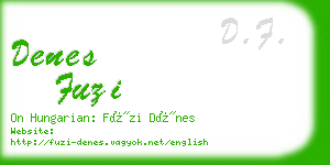 denes fuzi business card